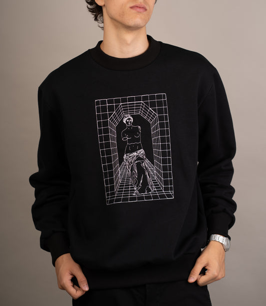 Men's graphic sweatshirt with Aphrodite embroidery