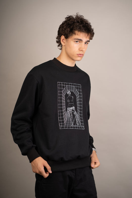 Men's graphic sweatshirt with Aphrodite embroidery