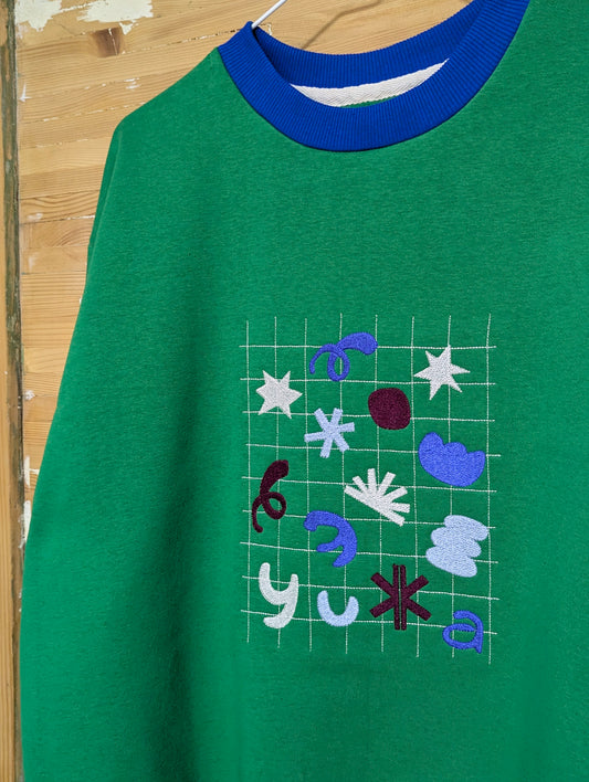 Men's graphic sweatshirt with embroidery